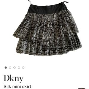 DKNY Silk layered mini Skirt